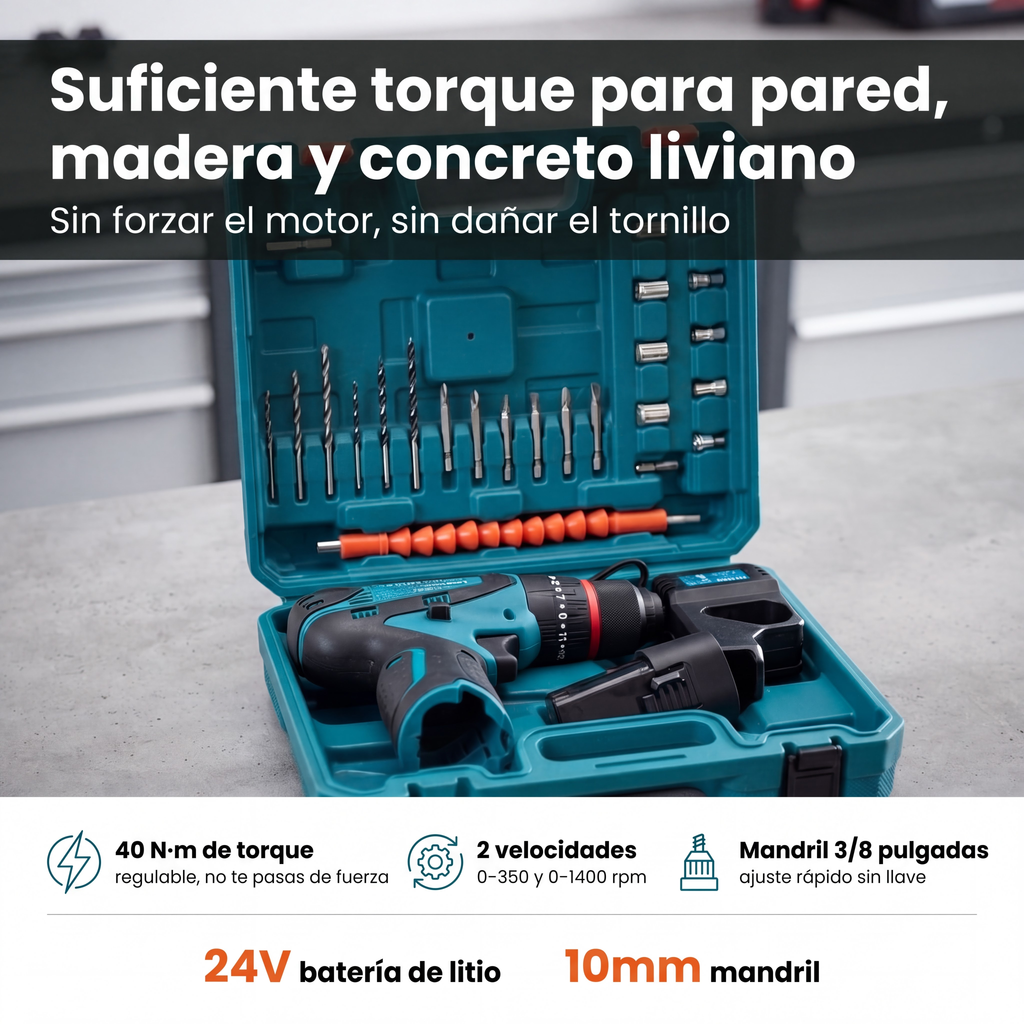 Taladro portátil 24V